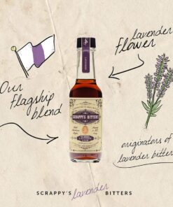 Scrappy's Bitters - Lavender, 5 oz - Organic Ingredients, Finest Herbs & Zests, No Extracts, Artificial Flavors, Chemicals or Dyes. Made in the USA! 12 713X1YHQasL