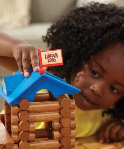LINCOLN LOGS-Horseshoe Hill Station-83 Pieces-Real Wood Logs - Ages 3+ - Best Retro Building Gift Set for Boys/Girls – Creative Construction Engineering – Top Blocks Game Kit - Preschool Education Toy 23 713XFQpVpvL