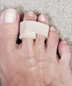 ZenToes Reusable Fabric Buddy Wraps for Broken Toes, Hammertoe Straightener, 4 Count (Beige) Beige 36 713XJCFmBfL