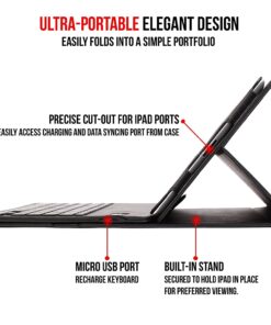 Alpatronix iPad Case with Keyboard, 9.7 inch KX130 Leather iPad Cover w/Detachable Wireless Bluetooth Keyboard Compatible w/Apple iPad 6 (2018)/iPad 5 (2017)/iPad Pro 9.7 & iPad Air 2&1-Black iPad 6/5, iPad Pro 9.7", iPad Air 2/1 (9.7-inch) Black 55 713XKaMayL