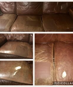 MastaPlasta Original Self-Adhesive Leather Repair Patch - Mid-Brown 11" x 8" (28 x 20 cm), Instant Upholstery-Quality Scratch & Tear Repair for Sofas, Car Interiors, Bags, Vinyl & More C Mid-Brown Leather 29 713XZVFAnqL