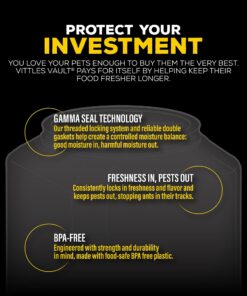 Gamma2 Vittles Vault Stackable Dog Food Storage Container, Up to 60 Pounds Dry Pet Food Storage, Made in USA 36 713XqjOfk L