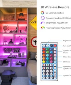 32.8ft Smart RGB LED Strip Lights, Music Sync Color Changing LED Lights Strip for TV Room Tiktok Party Work with Alexa Google Home, Remote, Voice Activated, APP Control (16.4ft+16.4ft) 2 X 16.4FT Remote, Voice Activated, APP Colorful 11 713ZyD 1OLL