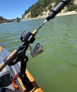 YakAttack Omega Fishing Rod Holder with Track Mounted LockNLoad Mounting System, Pro and Standard Edition - Multiple Colors | Kayak Fishing Accessories Black (Professional) 35 713b3VnJmJL