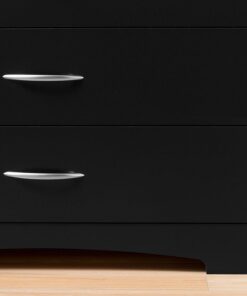 South Shore Step One 6-Drawer Double Dresser,Pure Black with Matte Nickel Handles Pure Black 33 713c03Bu6L