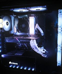 Corsair CORSAIR Crystal 570X RGB Mid-Tower Case, 3 RGB Fans, Tempered Glass - Mirror Black (CC-9011126-WW) 82 713cWwNxTtL