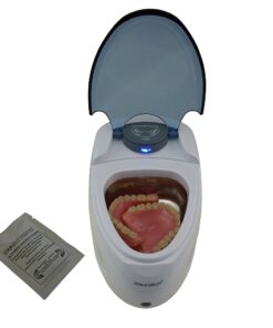 iSonic F3900 Ultrasonic Denture/Aligner/Retainer Cleaner for all dental and sleep apnea appliances, 110V 20W (tank no longer removable) , White , 0.4Pt/0.2L 01.F3900, AC110V 31 713coVvInjL