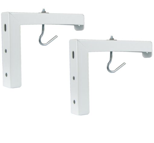 VIVO Wall Hanging 6" Adjustable L-Bracket Mount Plate Hook Kit for Projector Screens (MOUNT-PS01) White