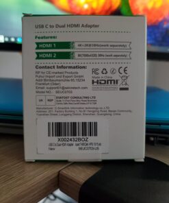 Selore&S-Global USB C to Dual HDMI Adapter 4K @60hz, Type C to HDMI Converter for MacBook Pro Air 2020/2019/2018,LenovoYoga 920/Thinkpad T480,Dell XPS 13/15/17,etc 49 713dnArWgYL