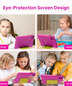 ApoloMedia Kids Tablet, 7 inch Android Tablet for Kids, Toddler Tablet with Bluetooth, WiFi, Parental Control, Dual Camera,2GB RAM 32GB ROM, Pink 14 713e2Lo4oL