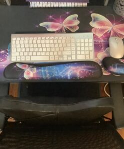 Wireless Keyboard and Mouse,J JOYACCESS USB Slim Wireless Keyboard Mouse with Numeric Keypad Compatible with iMac Mac PC Laptop Tablet Computer Windows -Silver White 40 713gw5dU3zL