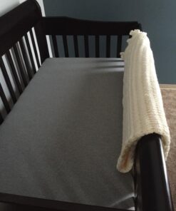 Burt's Bees Baby - Fitted Crib Sheet, Solid Color, 100% Organic Cotton Crib Sheet for Standard Crib and Toddler Mattresses (Heather Grey) , 28x52 Inch (Pack of 1) Heather Grey 32 713i 5nqiyL