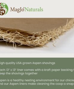 MagJo Premium Aspen 12 Pack Excelsior Nesting Liners (12 Pack), Chicken Bedding for Nesting Box, Nesting Pads Box Liners, Chicken Bedding for coop, Chick Bedding, USA Grown & Sustainably Harvested 25 713i8u2G0S