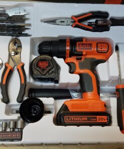 BLACK+DECKER 20V Max Drill & Home Tool Kit, 68 Piece (LDX120PK) 20V Home Tool Kit 57 713iIy0UkRL 1