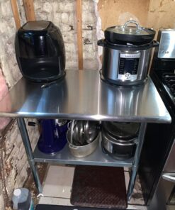GRIDMANN Stainless Steel Work Table 36 x 24 Inches, NSF Commercial Kitchen Prep Table with Under Shelf for Restaurant and Home 36 in Long x 24 in Deep 48 713j3UBmwDL