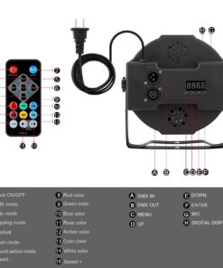 36LEDs Stage Par Lights 4 Pack - RGB LED Par Lights Sound Activated Auto Play by Remote & DMX Control Uplights for Wedding Birthday Church Music Light Show DJ Dance Party Events Stage Lighting 36LEDs Par Lights 4 Pack 18 713jb8RL L