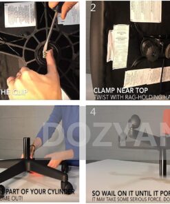 DOZYANT Gas Lift Cylinder Replacement,Hydraulic Pneumatic Shock Piston Heavy Duty (450 lbs) Universal Size Fits Most Executive Office Chairs, Highest End Class 4 Black 44 713jduPB2nL