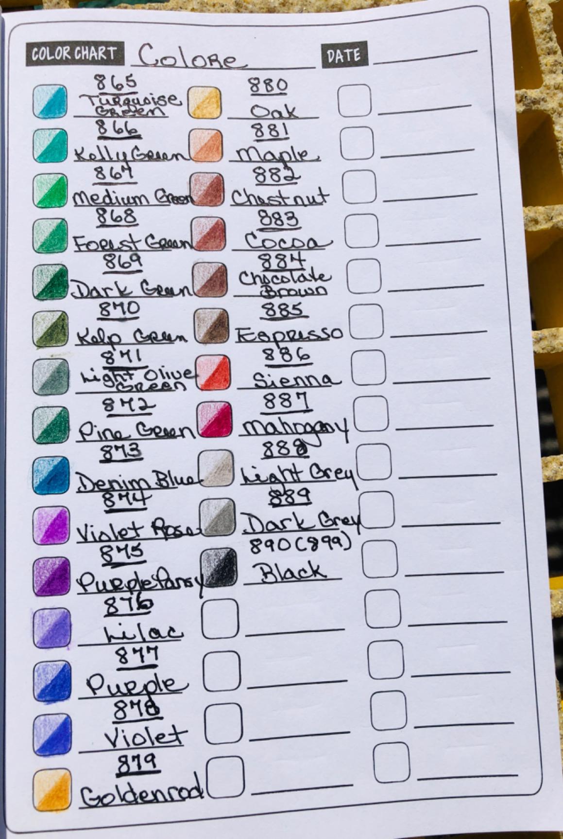 Color Charts: Color Collection Edition: 50 Color Charts to record your color collection all in one place 19 Color Charts: Color Collection Edition: 50 Color Charts to record your color collection all in one place - Image 19