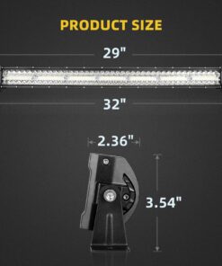 DWVO 52 Inch LED Light Bar 750W Curved Triple Row 50000LM Work Light Upgrade Chipset Offroad Driving Fog Lamp (32 INCH) Black 30 INCH 30 713mIylFIrL