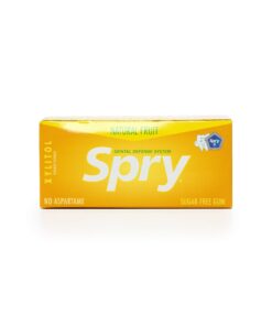 Spry Fresh Natural Xylitol Chewing Gum Dental Defense System Aspartame-Free Sugar Free Gum (Fresh Fruit, 10 Count Blister Cards - Pack of 20) Fresh Fruit 10 Count (Pack of 20) 7 713mlRQSLL