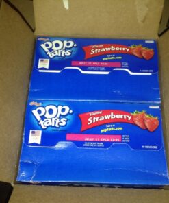 Kellogg's Pop-Tarts Frosted Strawberry Toaster Pastries, Fun Breakfast for Kids, Family Pack, (32 Toaster Pastries), 54.1 oz 1.68 Pound (Pack of 2) 27 713n7z6V8IL