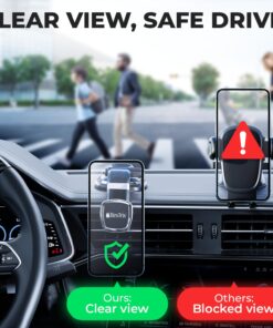 Bestrix Phone Holder for Car, Magnetic Car Phone Mount | Dashboard Car Phone Holder Compatible with iPhone 14,13,12,11Pro,Xr,XS MAX,8,8Plus,7,7Plus,Galaxy S22 21 20 Note S8 S9 S10 & All Smartphone Black 42 713nmBsG0GL