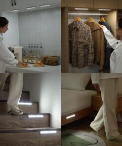 OxyLED Motion Sensor Closet Lights - Under Cabinet Lighting, Wireless Stick-on Anywhere Battery Operated 10 LED Motion Sensor Night Light, Safe Lights for Cabinet Wardrobe Stairs (1 Pack) 1 Pack 31 713o8g0x4KL