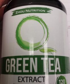 Zhou Green Tea Extract Capsules with EGCG, Natural Energy, Mental Focus, Immune Health, Antioxidant and Heart Support, Non-GMO, Vegan, Gluten Free, 120 Capsules 42 713p0AHReBL