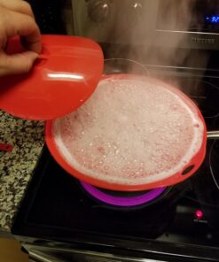 1 X Boil Over Safeguard - Silicone Lid Stops Pots and Pans from Messy Spillovers 35 713p6yzT0aL