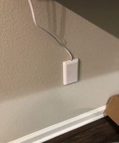 Sleek Socket - The Original & Patented Mounted TV Ultra-Thin Outlet Concealer with Cord Concealer Kit, 2 Outlet, 4-Foot Cord, Universal Size (No More Drilling Holes in Wall to Hide Mounted TV Cord) TV mount - single 37 713pAege6bL