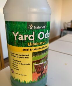 NaturVet – Yard Odor Eliminator – Eliminate Stool and Urine Odors from Lawn and Yard – Designed for Use on Grass, Plants, Patios, Gravel, Concrete & More – 31.6 oz Ready-to-Use with Nozzle Without Citronella 32 Fl Oz (Pack of 1) 28 713pkXHxCqL