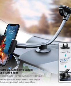 Alternative view of Newward Car Phone Holder Mount, [ 2 Different Sizes Clamp ] Long Arm Windshield Universal Cell Phone Holder for Car Truck [Strong Suction Anti-Shake Stabilizer] Compatible iPhone Android Smartphones