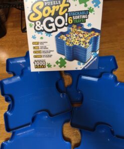 Ravensburger Sort and Go Jigsaw Puzzle Accessory - Sturdy and Easy to Use Plastic Puzzle Shaped Sorting Trays to Organize Puzzles Up to 1000 Pieces, Blue 52 713qKbQzLcL