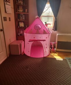 5-Piece Princess Castle Girls Pop Up Play Tent & Dress Up Costume Bundle - Playhouse Gift for Girls & Toddler for Indoor & Outdoor Use with Pink Fairy Tale Carrying Bag & Glow in The Dark Stars 33 713tyoDKWJL