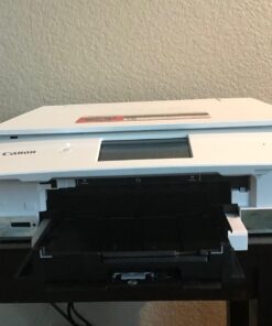 Canon TS8220 Wireless All in One Photo Printer with Scannier and Copier, Mobile Printing, White, Works with Alexa TS8220-Wireless Photo Printing 21 713u01U5L