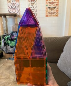 PicassoTiles 100 Piece Set 100pcs Magnet Building Tiles Clear Magnetic 3D Blocks Construction Playboards, Creativity Beyond Imagination, Inspirational, Recreational, Educational Conventional 46 713uFyv4iAL