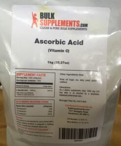 BULKSUPPLEMENTS.COM Ascorbic Acid Powder - Vitamin C Powder, Pure Vitamin C Ascorbic Acid, 1000mg Vitamin C - Powdered Vitamin C, Food Grade & Gluten Free - 1000mg per Serving, 1kg (2.2 lbs) 2.2 Pound (Pack of 1) 45 713uMb6hM2L
