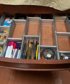 Practical Comfort Aluminum Kitchen Drawer Organizer for Silverware Utensils Flatware 9 Dividers Set | SMALL 3 Dividers 15.3" to 17.5" + 6 Dividers 3.8" 29 713vP ee4LL