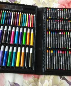 Darice 120-Piece Deluxe Art Set – Art Supplies for Drawing, Painting and More in a Plastic Case - Makes a Great Gift for Children and Adults 31 713vdBXFPDL