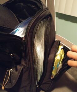 Mancro Diaper Bag Backpack, Multifunctional Dad Diaper Bag with 2 Side Insulated Pockets, Travel Water Resistant Baby Diaper Backpack for Men Women with Stroller Straps, Black 40 713vh3DVnfL