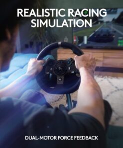 Logitech G920 Driving Force Racing Wheel and Floor Pedals, Real Force Feedback, Stainless Steel Paddle Shifters, Leather Steering Wheel Cover for Xbox Series X|S, Xbox One, PC, Mac - Black 25 713w1NjMw5L