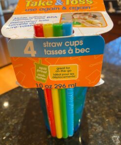 The First Years Take & Toss Straw Cup, Boy, 10 oz, Multicolor, 4 Count Classic Rainbow 4 Count (Pack of 1) 32 713wXGeBg9L