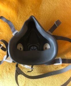 3M Half Facepiece Reusable Respirator 6300, NIOSH, Four-Point Harness, Comfortable Fit, Dual Airline Supplied Air Compatible, Bayonet Connections, Painting, Sanding, Cleaning, Large 31 713wfqd21WL