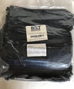 Bolt Dropper 8 Inch 1000-Piece Set Zip Cable Ties - 40lbs Tensile Strength - Heavy Duty, Self-Locking Premium UV-Resistant Nylon Ties - Indoor & Outdoor Organization of Cables, Tarps, & More - Black 27 713xQ3qnoeL