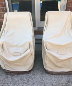 Classic Accessories Veranda Water-Resistant 25.5 Inch Stackable Patio Chair Cover, Pebble 47 713xVug4oML