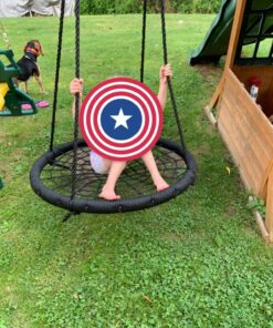 M & M Sales Enterprises MM00124Web Riderz Outdoor Swing N' Spin- Safety Rated to 600 lb, 39 inch Diameter, Adjustable Hanging Ropes, Ready to Hang and Enjoy as a Family, Black 50 713yNg3 nqL