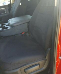 OxGord Car Seat Cover - Poly Cloth Solid Black with Front Low Bucket and 50-50 or 60-40 Rear Split Bench - Universal Fit for Cars, Truck, SUV, Van 40 713yX4mqSL