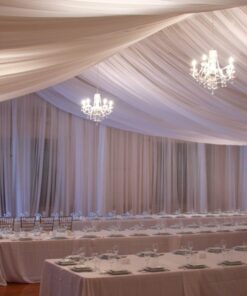 Ceiling Draping White Sheer Ceiling Curtain Voile Chiffon Ceiling Drape 10 Ft W X 20 Ft H Panel Wedding 10 Feet Width X 20 Feet Height 8 713zmKP8jHL