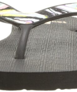 Sanuk Women's Shimmy Flip-Flop 5 Black/Black/Multi 9 713zpAhiVFL