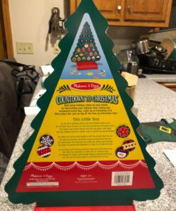 Melissa & Doug Countdown to Christmas Wooden Advent Calendar - Magnetic Tree, 25 Magnets , Orange Santa 50 714 0RL2dL 1